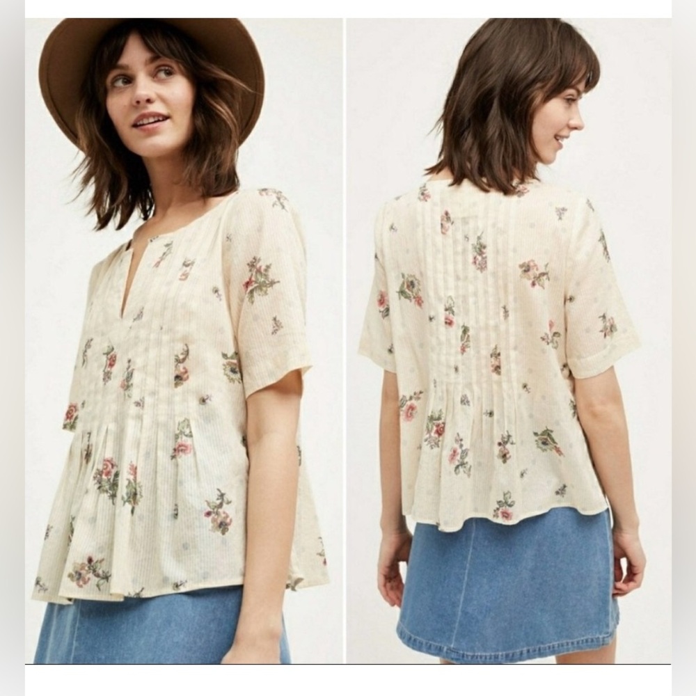 Anthropologie Maeve Orchid Island Top